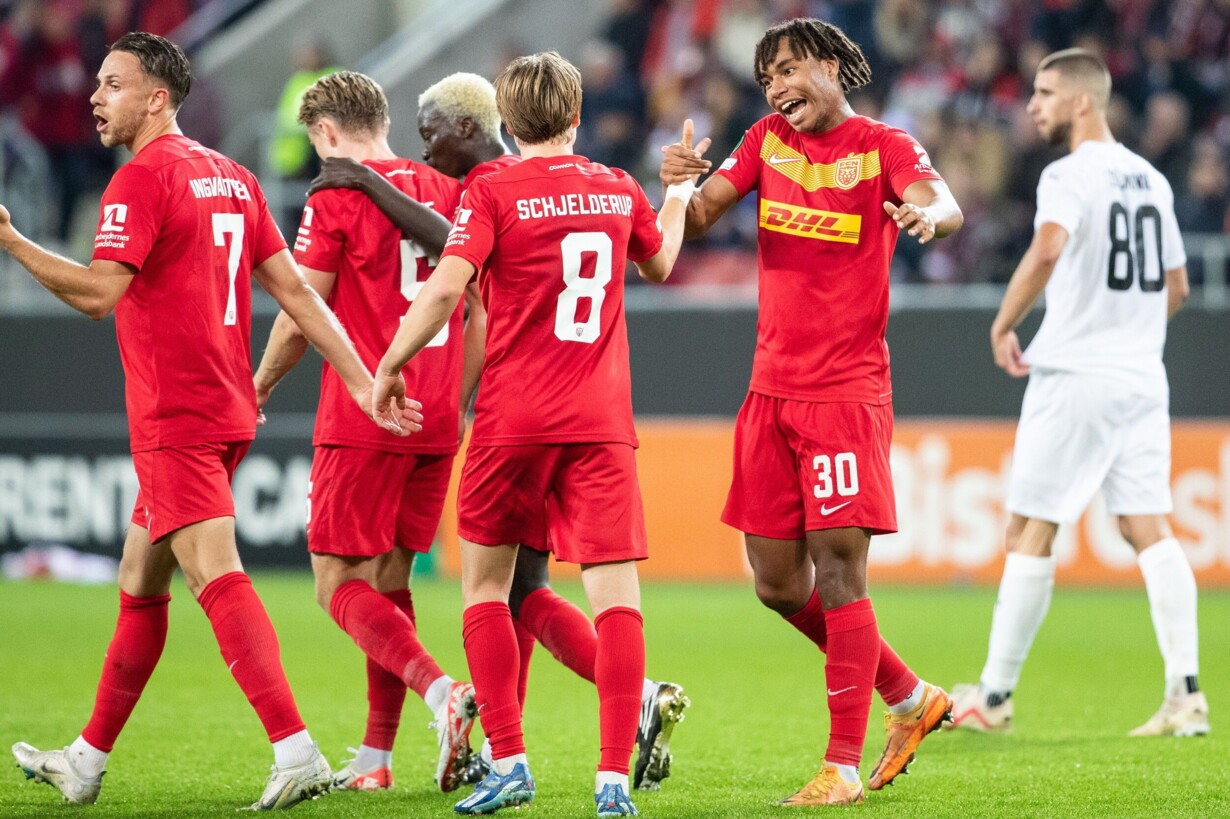 Jonas Jensen-Abbew fête son premier but sous les couleurs du FC Nordsjaelland