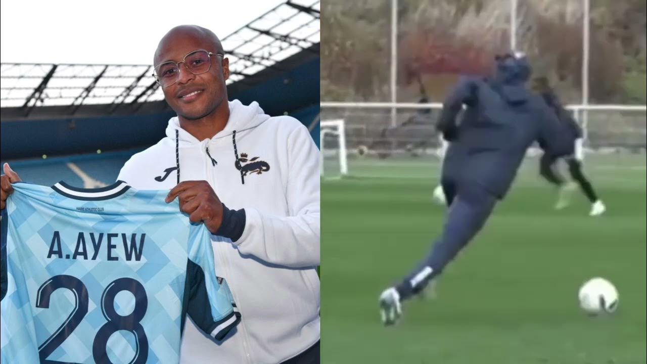 Premier entraînement d’André Ayew avec Le Havre (vidéo)