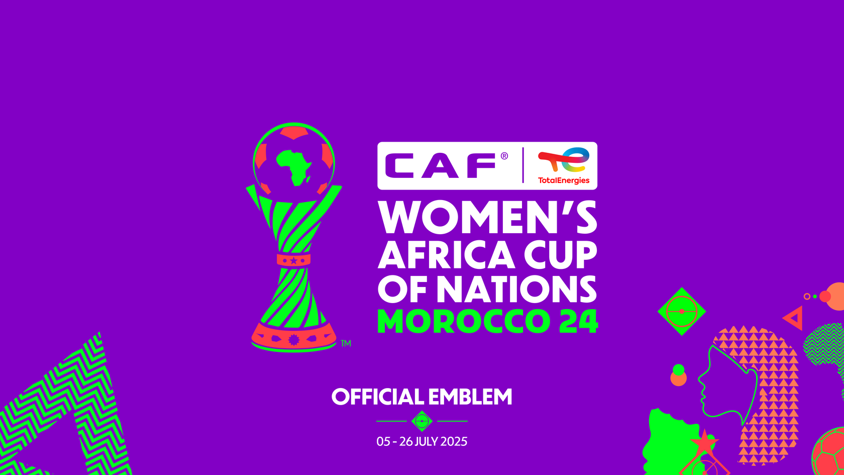 CAN Féminine 2025 : la CAF dévoile une identité visuelle forte pour Maroc 2024