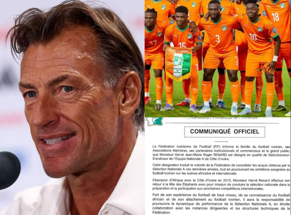 Côte d’Ivoire : Hervé Renard de retour à la tête des Éléphants
